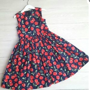 Girls 6 -7 Brand NWT cherries print 50s